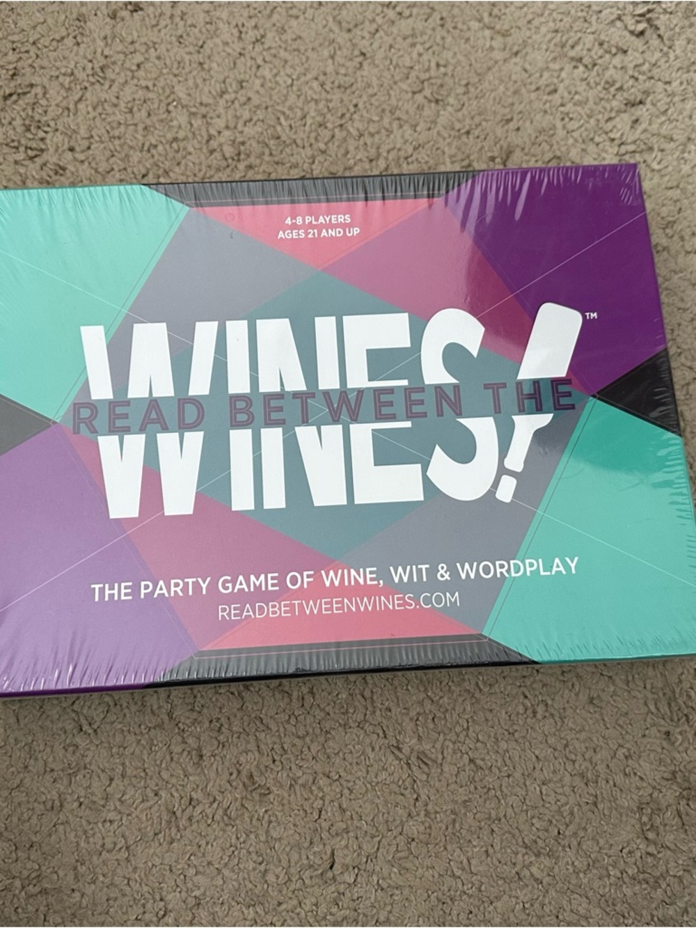 Read Between The Wines Party Game - Teal & Purple NEW Wine, Wit & Wordplay 21+